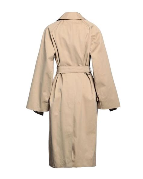 Prada Sabbia Leather Soprabito Trench Coat Size 10/44